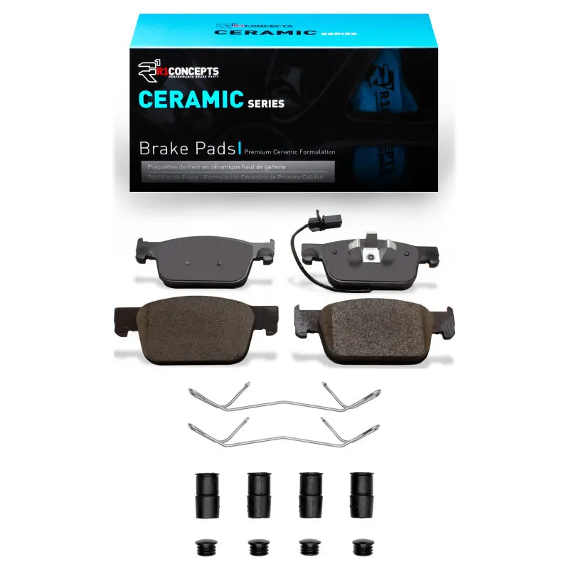 R1 16-25 Audi A4 (Mexico) Front Ceramic Pads & Hardware Kit 1