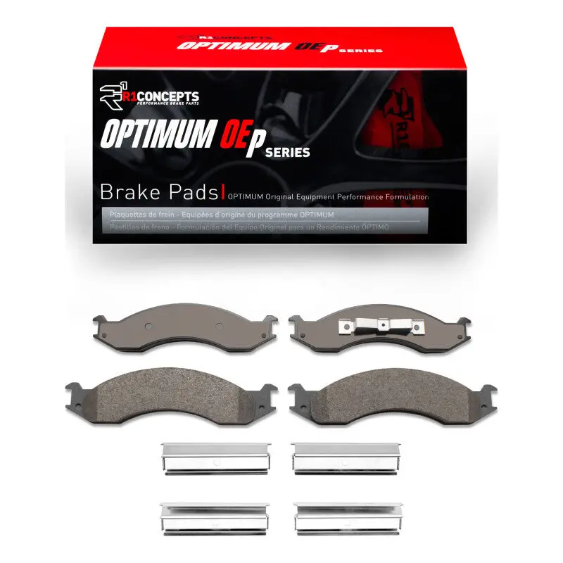 R1 92-94 Ford E-350 Econoline Front Optimum Oe Pads & Hardware Kit 1
