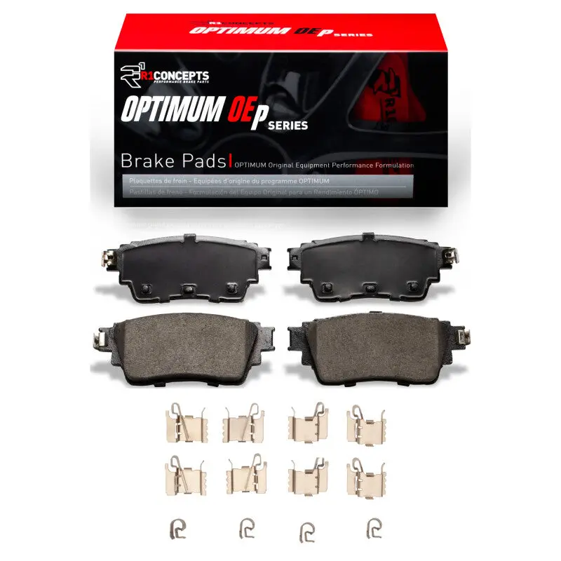 R1 19-25 Nissan Kicks Rear Optimum Oe Brake Pads & Hardware Kit 1