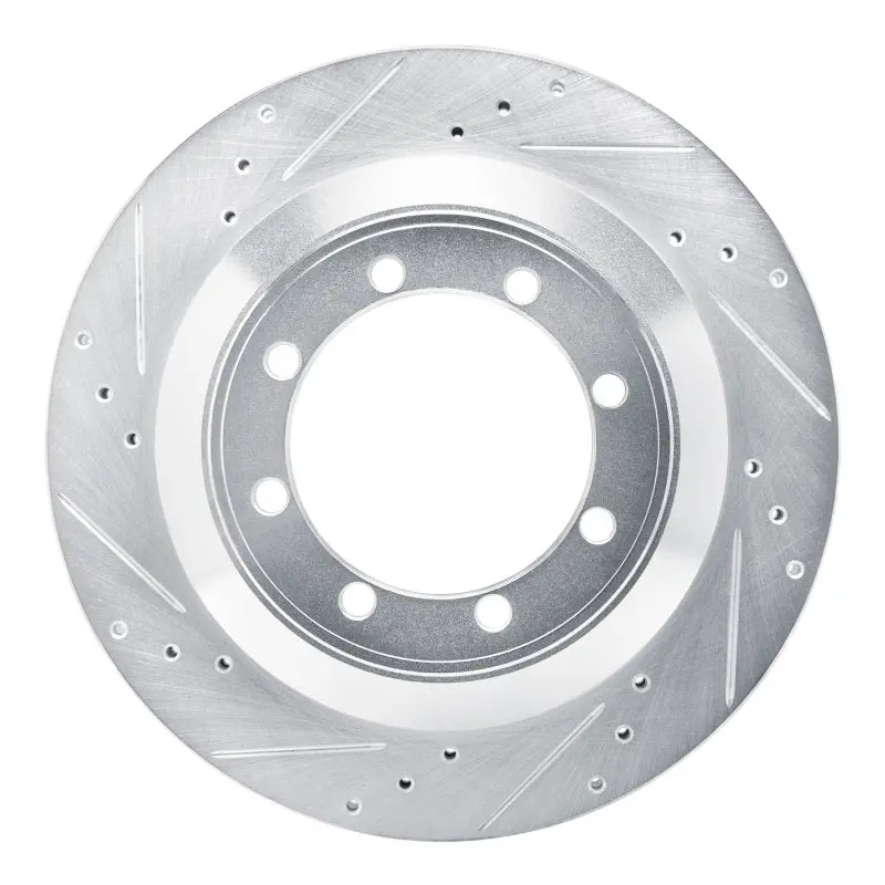R1 08-19 Ford E-350 Super Duty Rear Left Drilled & Slotted Silver Brake Rotor 1
