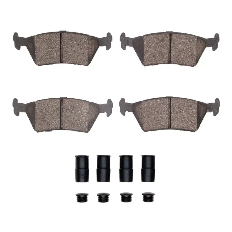 R1 85-88 Chrysler Daytona Rear Semi Met Pads & Hardware Kit 1