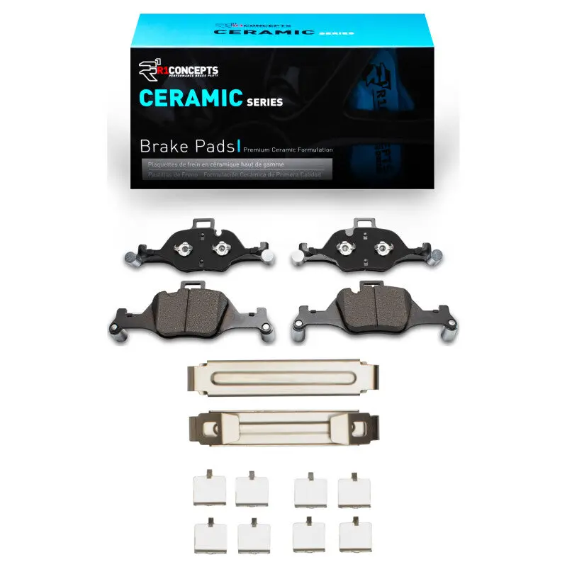 R1 17-25 Bmw 430I Front Ceramic Brake Pads & Hardware Kit 1