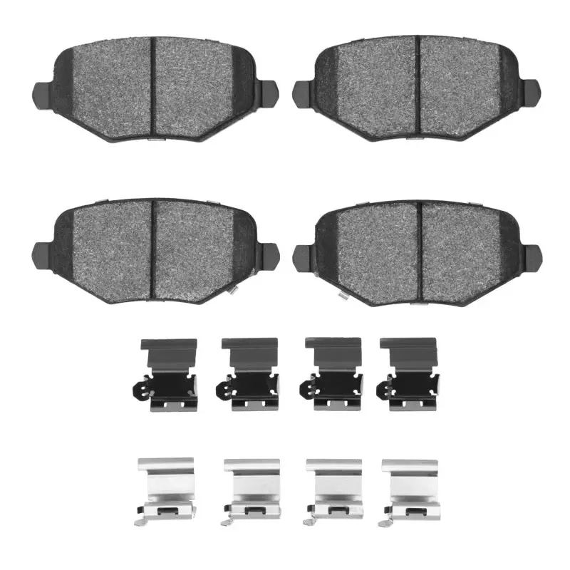 R1 12-16 Chrysler Town & Country Rear Euro Ceramic Pads & Hardware Kit 1