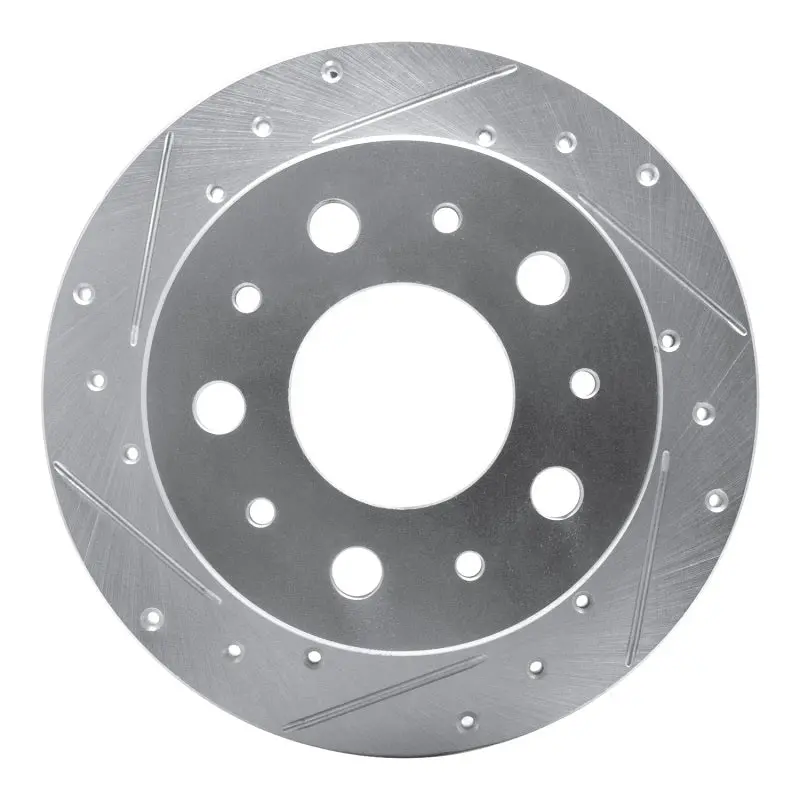 R1 14-21 Ram Promaster 2500 Rear Left Drilled & Slotted Silver Brake Rotor 1
