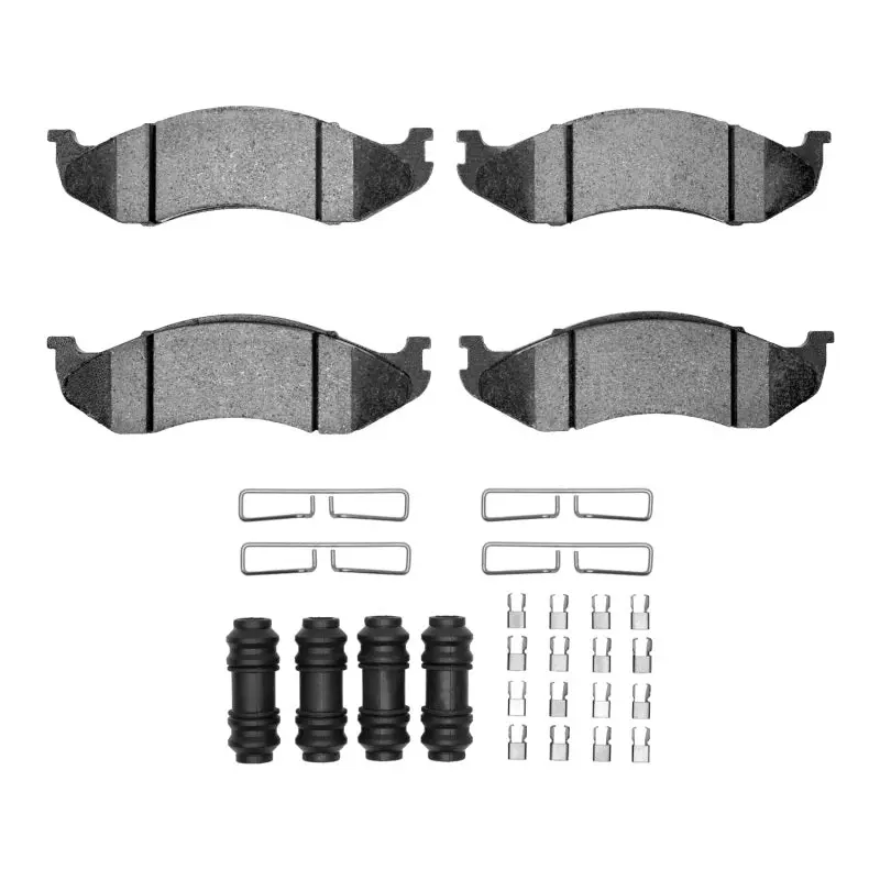 R1 90-06 Jeep Cherokee Front Semi Met Pads & Hardware Kit 1