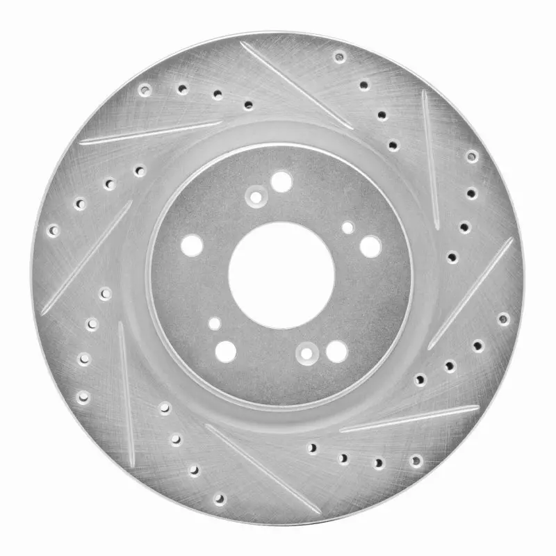 R1 97-05 Acura Nsx Rear Right Drilled & Slotted Silver Brake Rotor 1