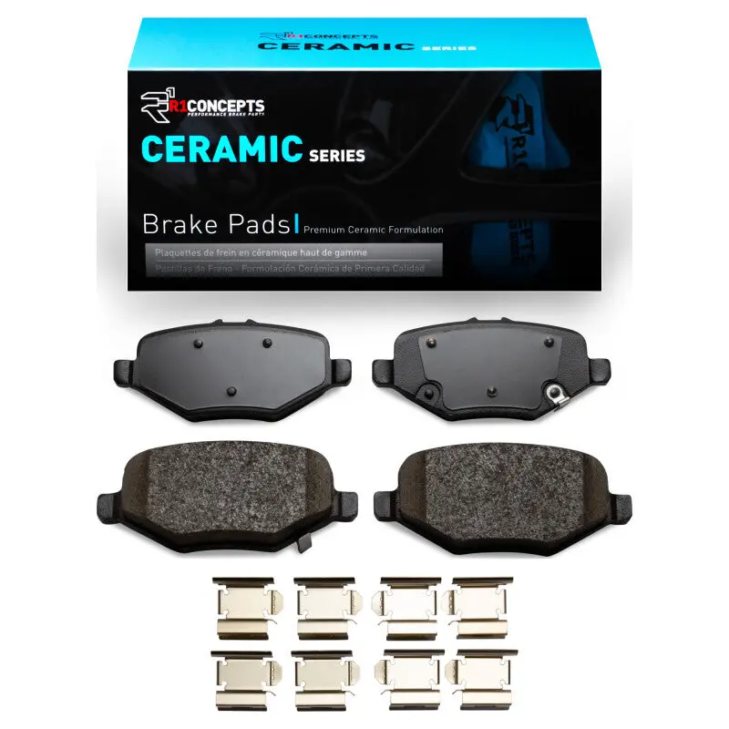 R1 13-19 Ford Explorer Rear Ceramic Brake Pads & Hardware Kit 1