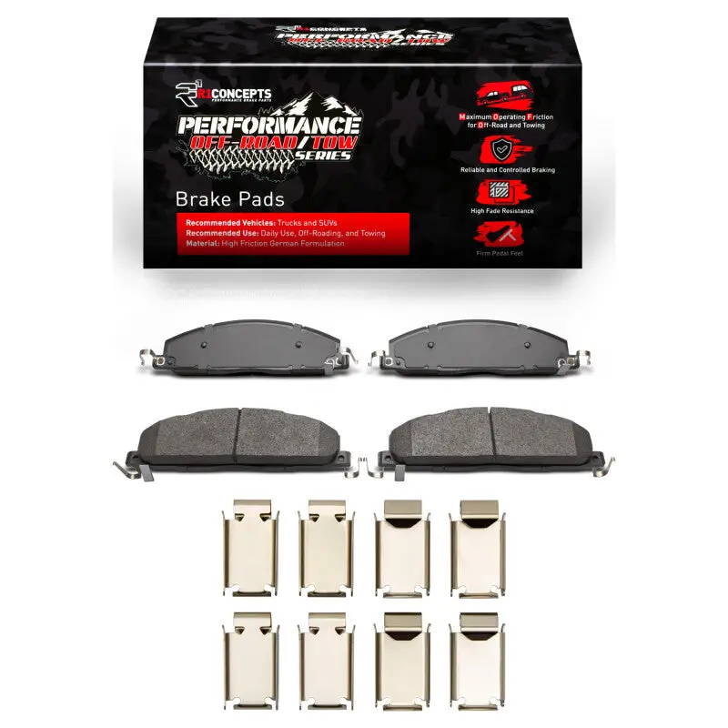 R1 2009-2018 Dodge Ram 2500 Rear Performance Off-Road/Tow Brake Pads & Hardware Kit 1