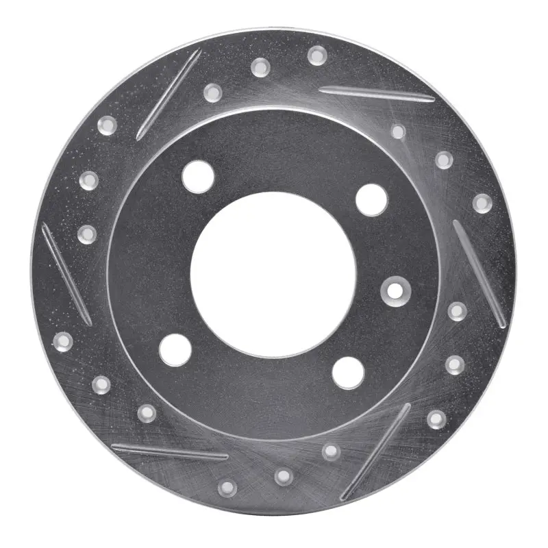R1 78-80 Ford Fiesta (Usa/Canada) Front Left Drilled & Slotted Silver Brake Rotor 1