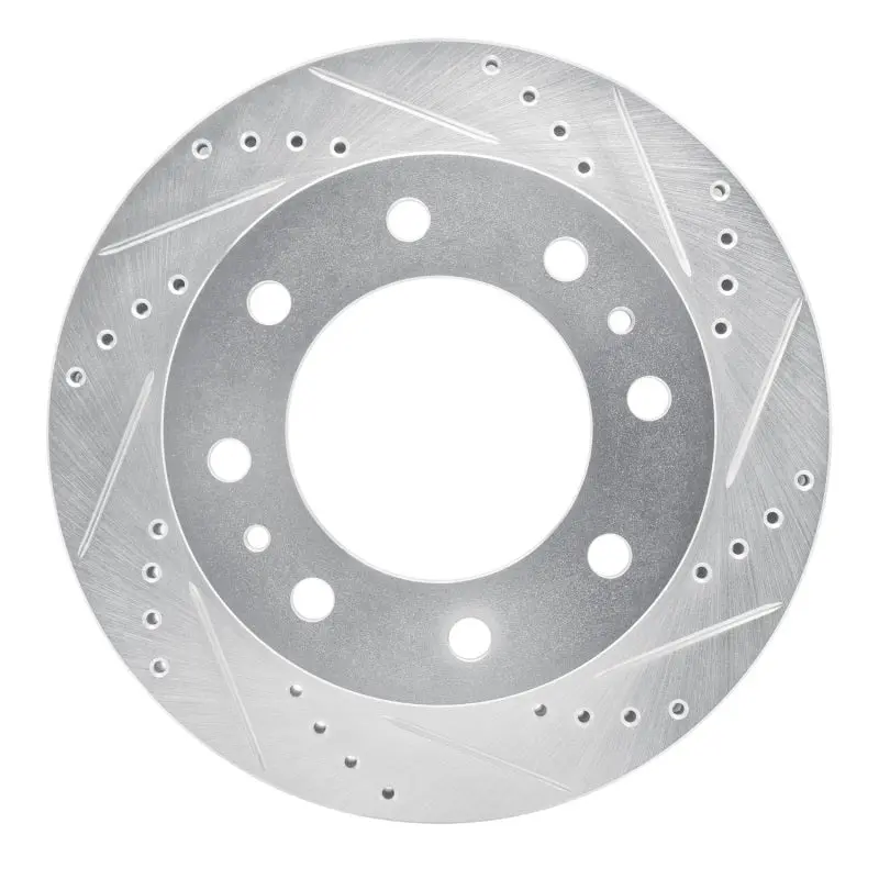 R1 11-25 Ford F-350 Super Duty 2Wd Front Right Drilled & Slotted Silver Brake Rotor 1