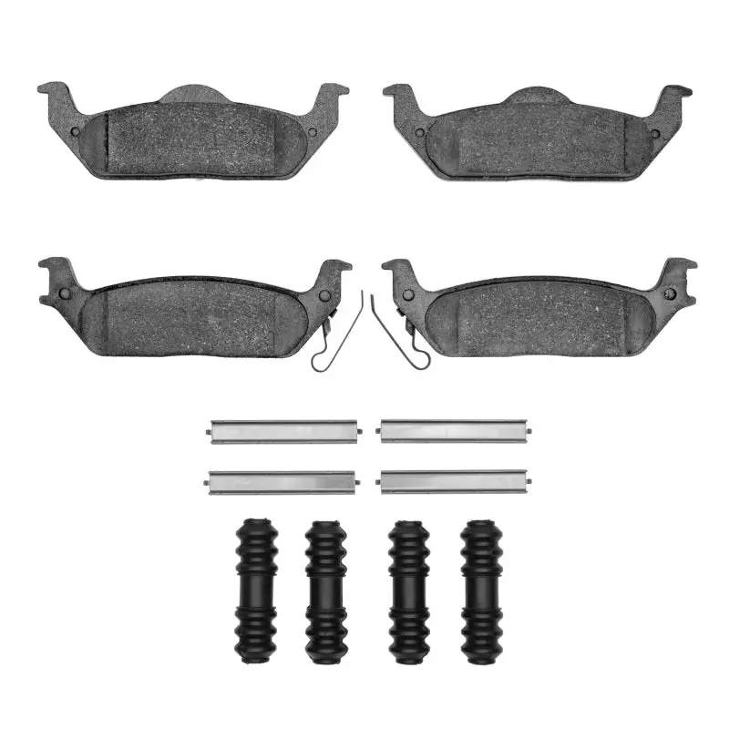 R1 04-11 Ford F-150 Rwd Rear Semi Met Pads & Hardware Kit 1