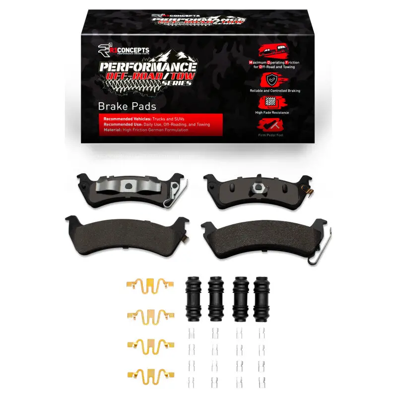 R1 93-98 Jeep Grand Cherokee Rear Performance Off-Road/Tow Brake Pads & Hardware Kit 1