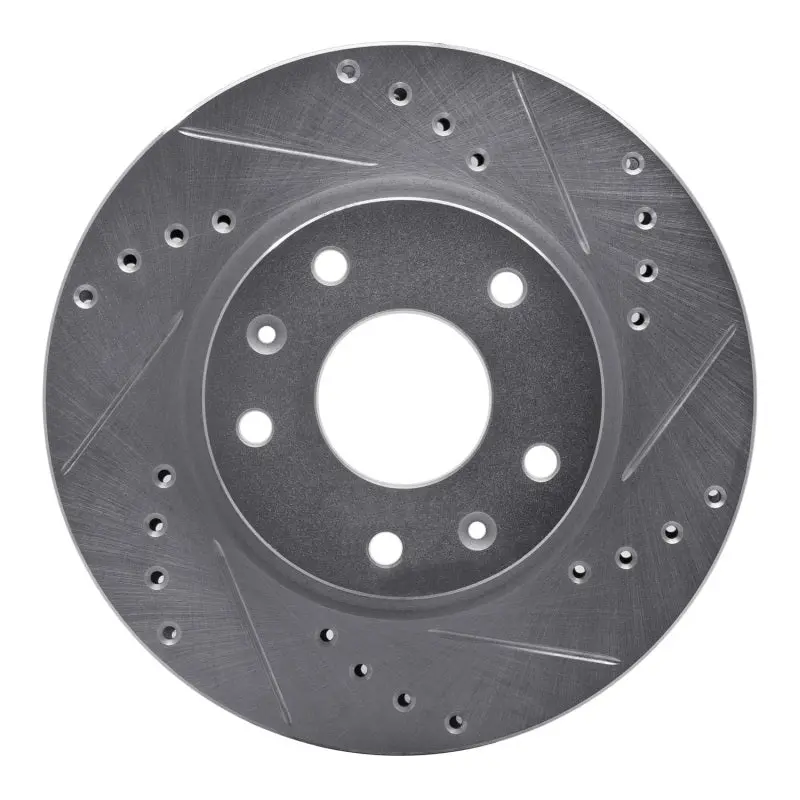 R1 02-05 Land Rover Freelander Front Right Drilled & Slotted Silver Brake Rotor 1