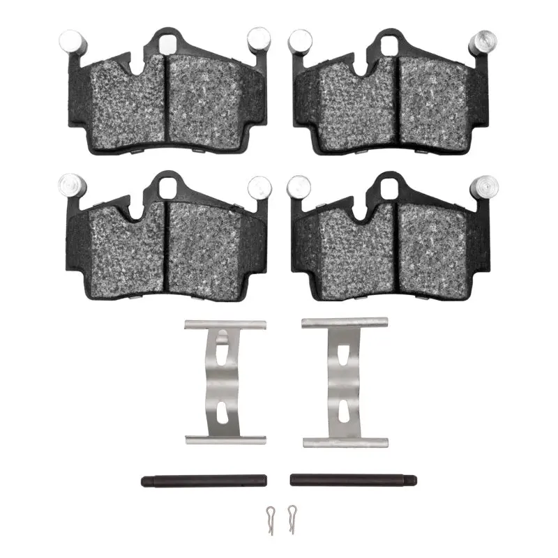 R1 05-23 Porsche 718 Boxster Rear Semi Met Pads & Hardware Kit 1
