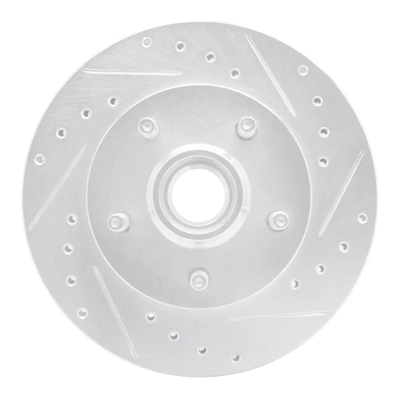 R1 98-02 Ford Ranger (Usa/Canada) Front Right Drilled & Slotted Silver Brake Rotor 1