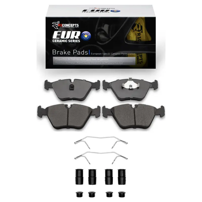 R1 89-06 Audi 200 Quattro Front Euro Ceramic Pads & Hardware Kit 1