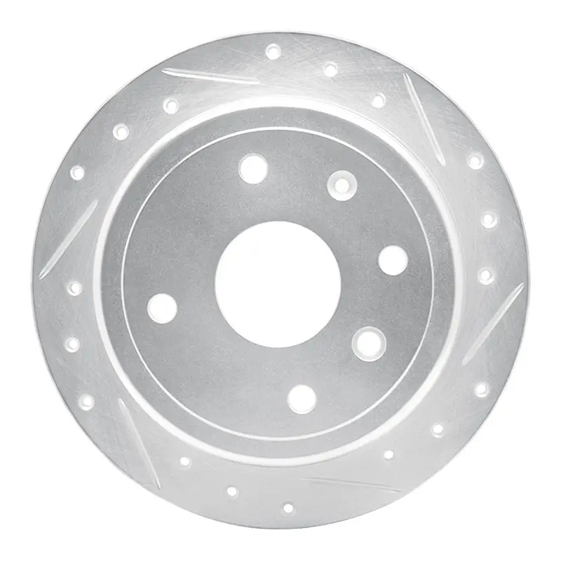 R1 04-10 Chevrolet Optra (Usa/Canada) Rear Right Drilled & Slotted Silver Brake Rotor 1