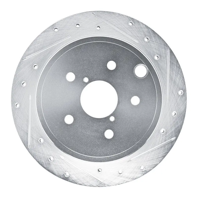 R1 22-25 Subaru Wrx Rear Right Drilled & Slotted Silver Brake Rotor 1
