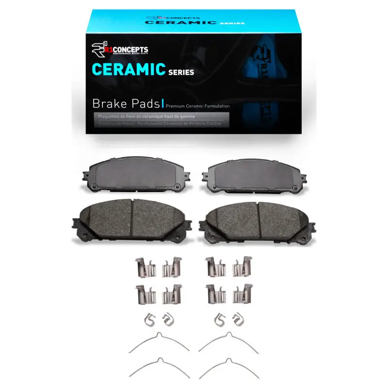 R1 08-26 Lexus Rx350 Front Ceramic Brake Pads & Hardware Kit 1