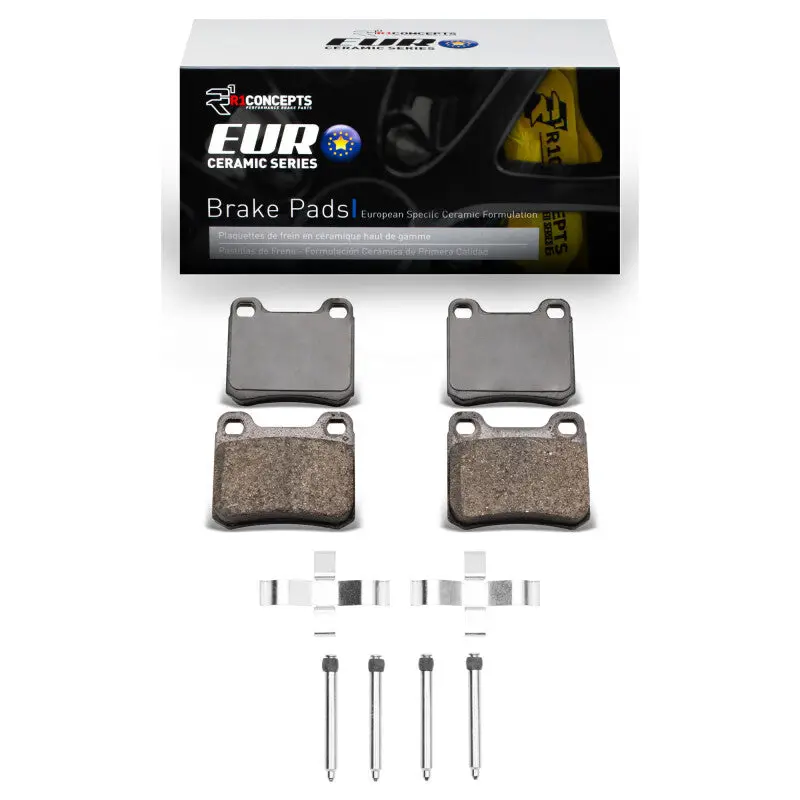 R1 83-95 Mercedes-Benz 190D Rear Euro Ceramic Pads & Hardware Kit 1