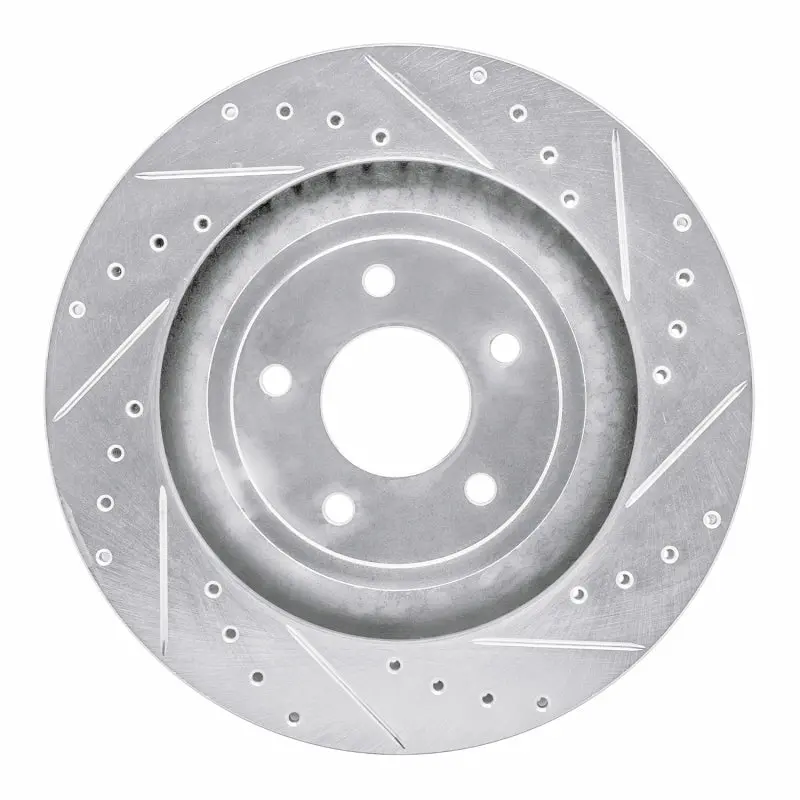 R1 08-14 Chrysler 200 Front Right Drilled & Slotted Silver Brake Rotor 1
