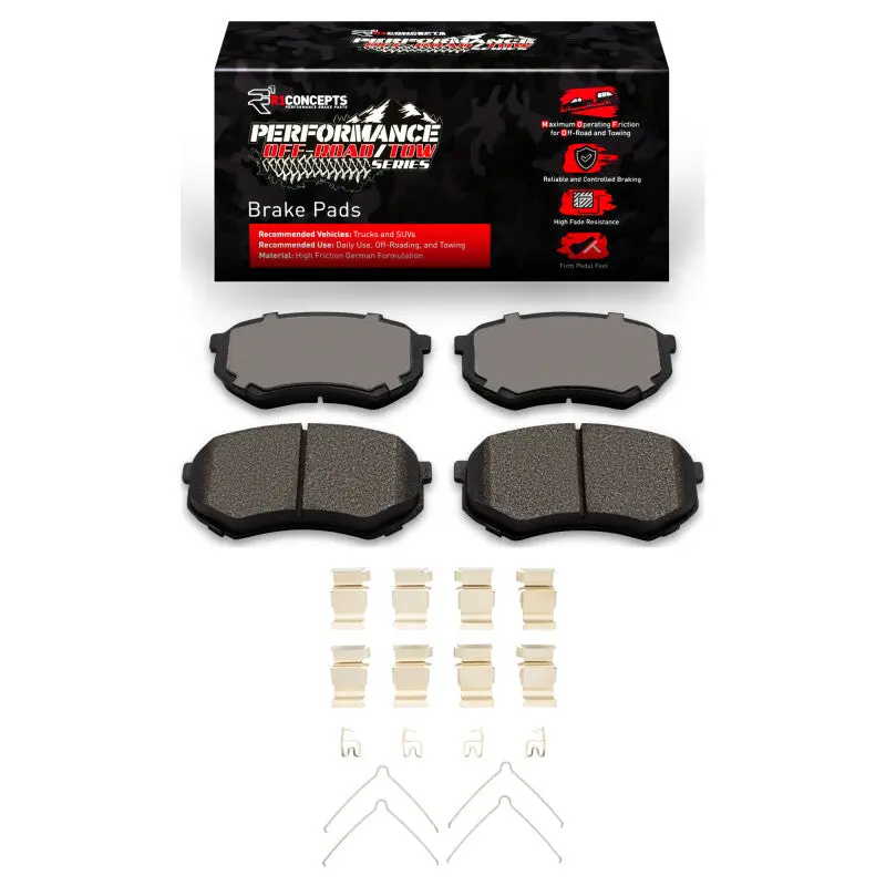 R1 89-04 Mitsubishi Fuso Fe Front Performance Off-Road/Tow Brake Pads & Hardware Kit 1
