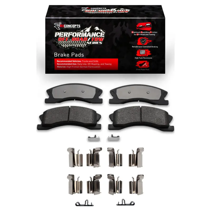 R1 99-04 Jeep Grand Cherokee Front Performance Off-Road/Tow Brake Pads & Hardware Kit 1