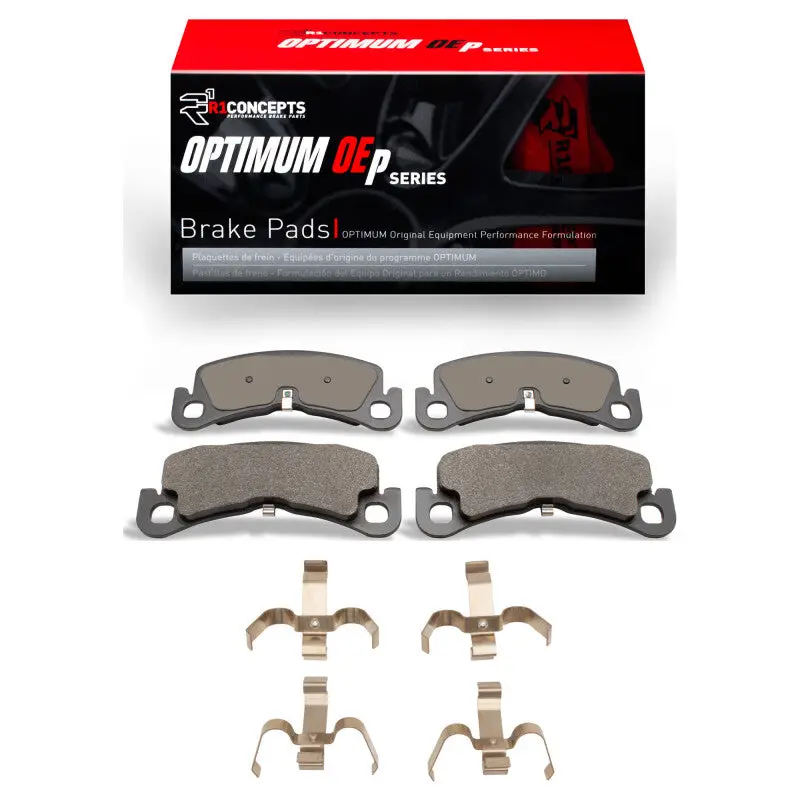 R1 2021-2025 Tesla Model X Front R1 Optimum Oe Pads & Hardware Kit 1
