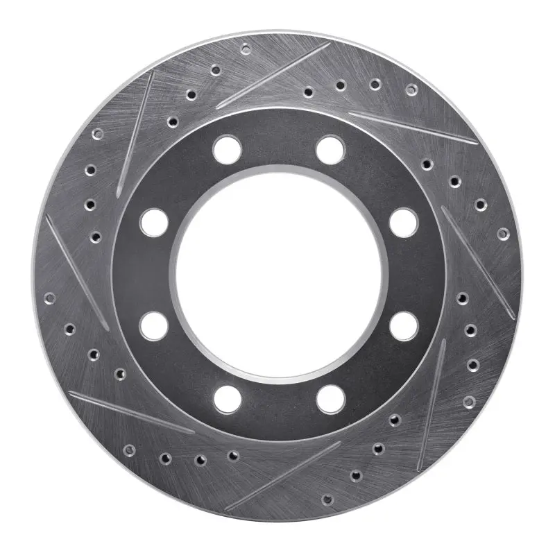 R1 76-79 Ford F-250 4Wd (Excl Super Duty) Front Left Drilled & Slotted Silver Brake Rotor 1