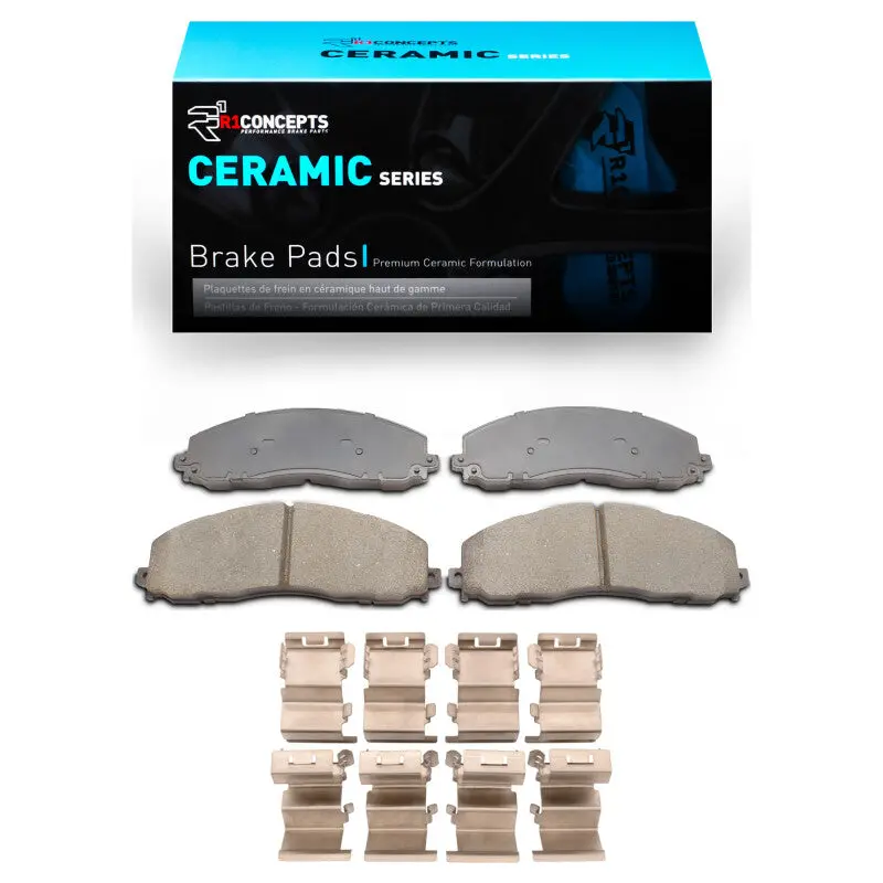 R1 11-22 Ford F-250 4Wd (Super Duty) Front Ceramic Pads & Hardware Kit 1