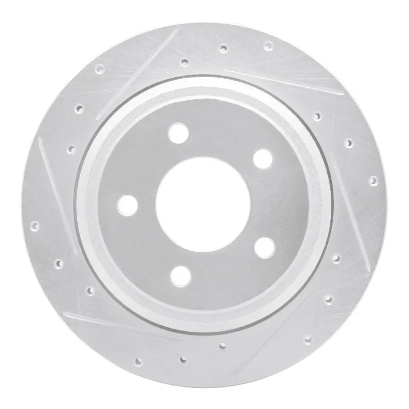 R1 10-11 Ford Ranger (Usa/Canada) Rear Left Drilled & Slotted Silver Brake Rotor 1