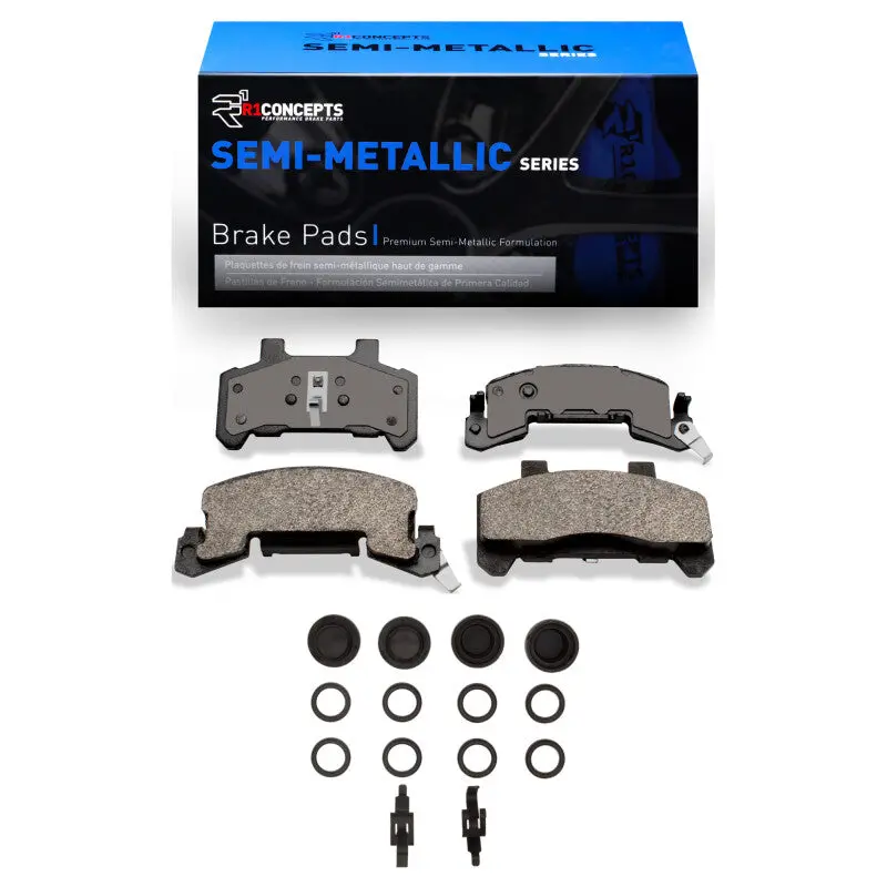 R1 82-89 Buick Skyhawk Front Semi Met Pads & Hardware Kit 1