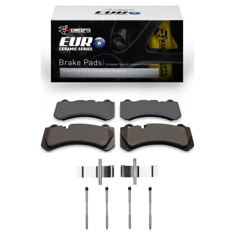 R1 16-17 Volvo S60 Front Euro Ceramic Pads & Hardware Kit 1