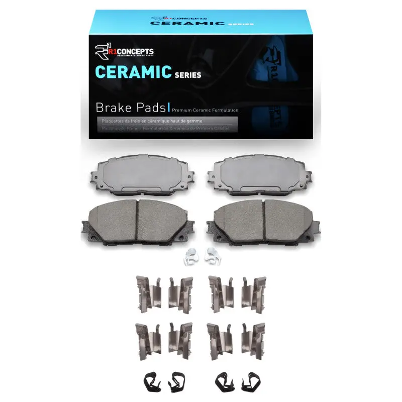 R1 2006-2019 Scion Iq Front R1 Ceramic Pads & Hardware Kit 1
