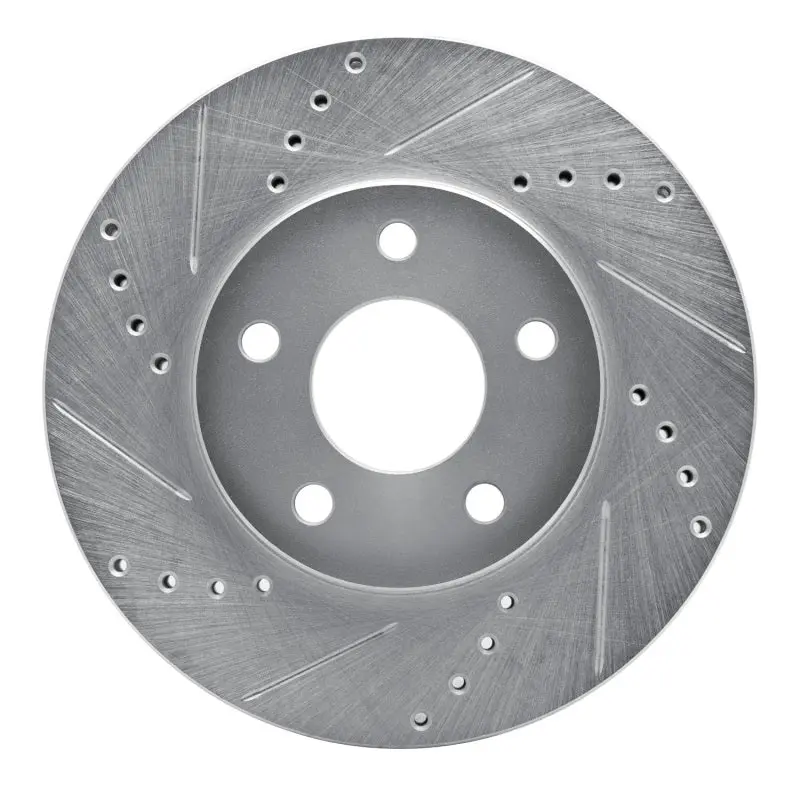 R1 06-11 Chevrolet Hhr Front Left Drilled & Slotted Silver Brake Rotor 1