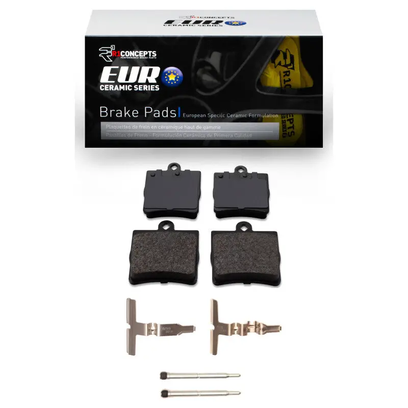 R1 96-15 Chrysler Crossfire Rear Euro Ceramic Pads & Hardware Kit 1