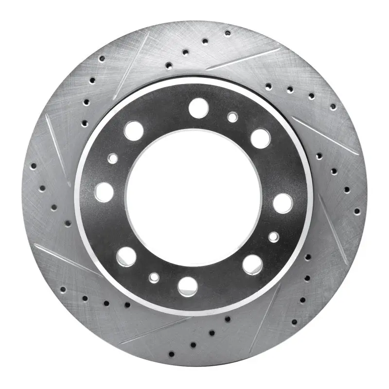 R1 09-25 Dodge Ram 4000 (Mexico) Rear Left Drilled & Slotted Silver Brake Rotor 1