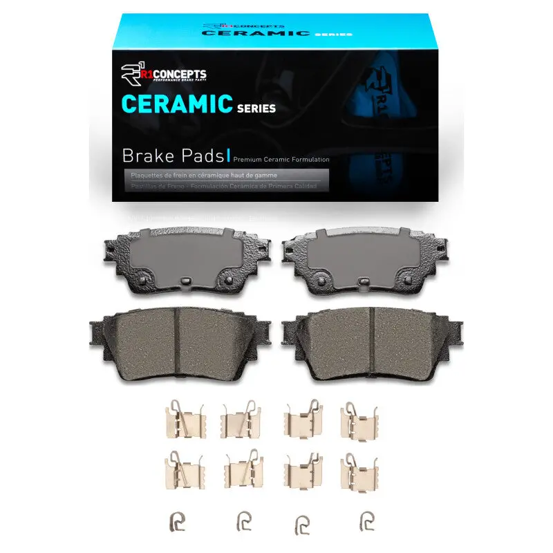 R1 -25 Nissan Altima Rear Ceramic Pads & Hardware Kit 1
