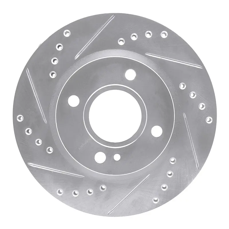 R1 11-19 Ford Fiesta (Usa/Canada) Front Left Drilled & Slotted Silver Brake Rotor 1