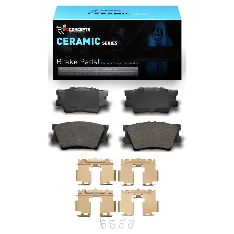 R1 2007-2024 Lexus Es350 Rear R1 Ceramic Pads & Hardware Kit 1