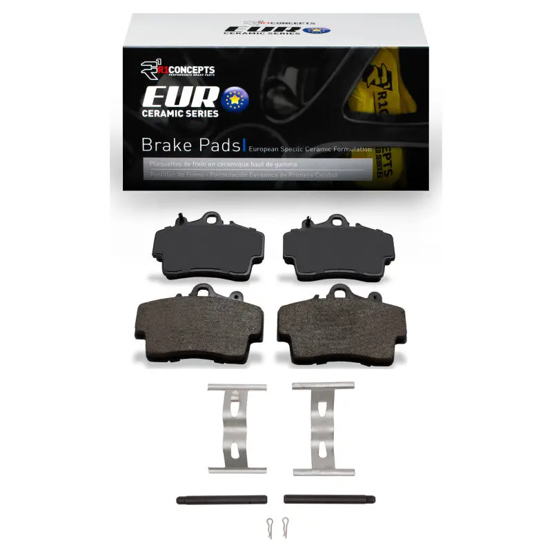 R1 1997-2008 Porsche Cayman Front R1 Euro Ceramic Pads & Hardware Kit 1