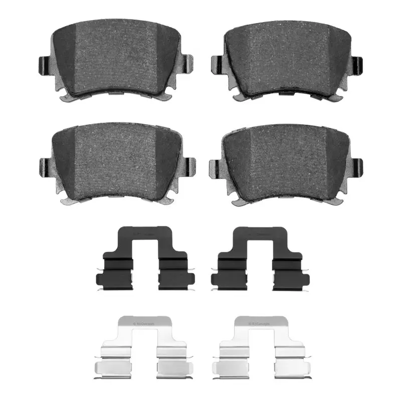 R1 00-18 Audi A3 Quattro Rear Euro Ceramic Pads & Hardware Kit 1