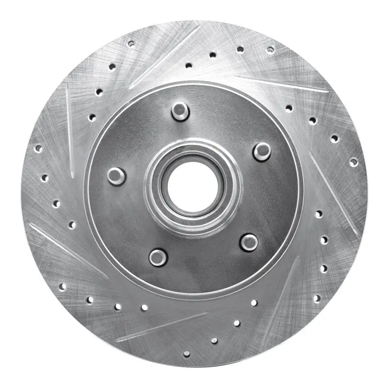 R1 77-95 Buick Riviera Front Left Drilled & Slotted Silver Brake Rotor 1