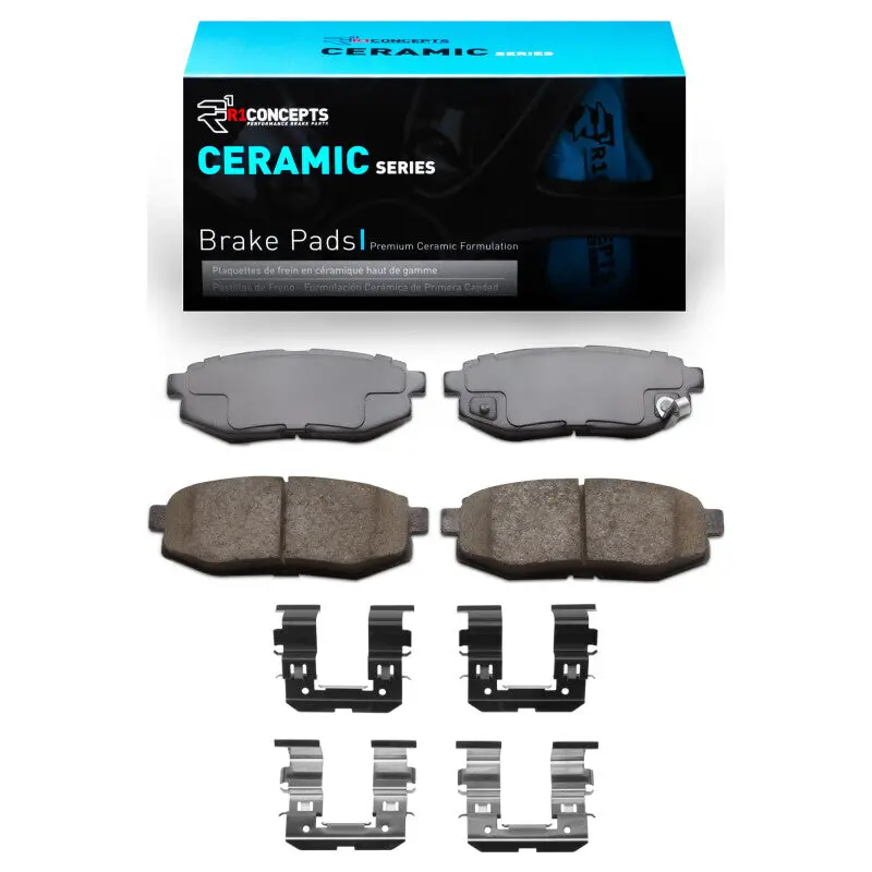 R1 2006-2025 Scion Fr-S Rear R1 Ceramic Pads & Hardware Kit 1