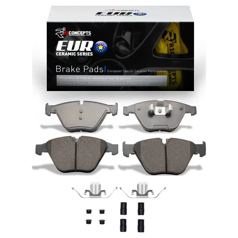 R1 07-15 Bmw X1 (Mexico) Front Euro Ceramic Brake Pads & Hardware Kit 1