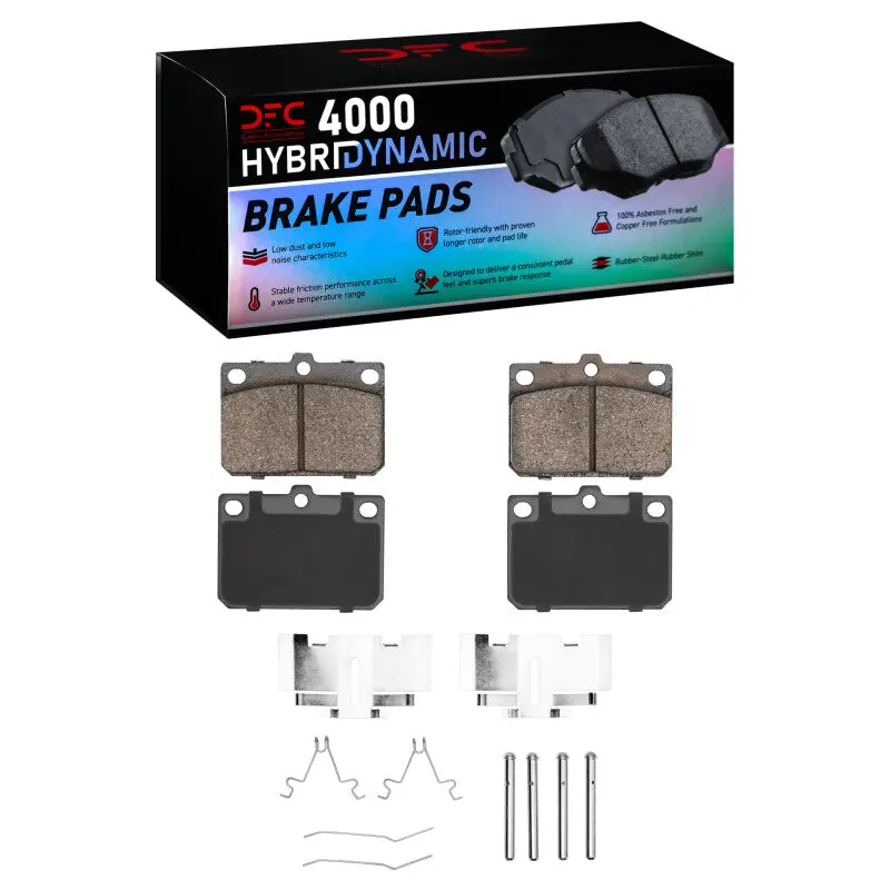 R1 81-83 Toyota Corolla (Us/Canada) Front Semi Met Pads & Hardware Kit 1