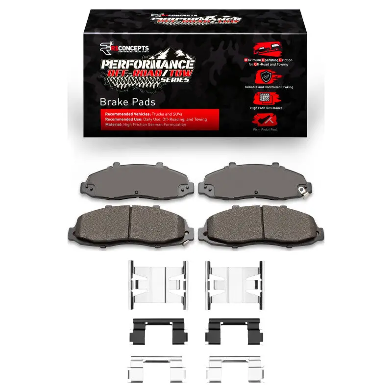 R1 97-04 Ford F-150 4Wd Front Performance Off-Road/Tow Brake Pads & Hardware Kit 1