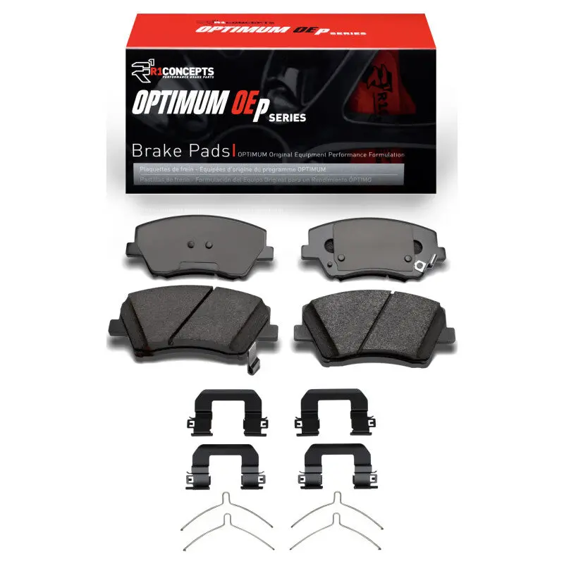 R1 17-22 Hyundai Elantra Front Optimum Oe Brake Pads & Hardware Kit 1