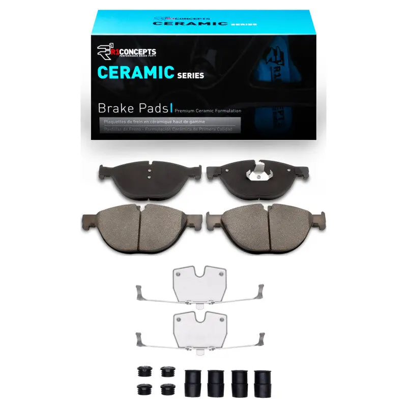 R1 09-18 Bmw 535I Gt Xdrive Front Ceramic Brake Pads & Hardware Kit 1