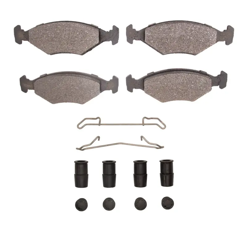 R1 87-93 Volkswagen Fox Front Semi Met Pads & Hardware Kit 1